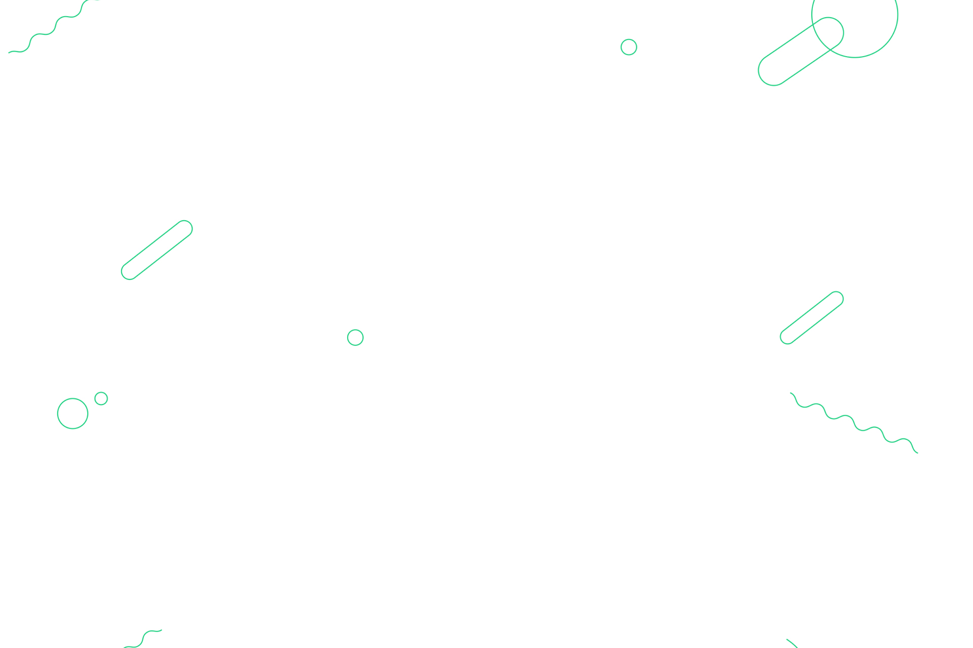 Green graphic elements on white background