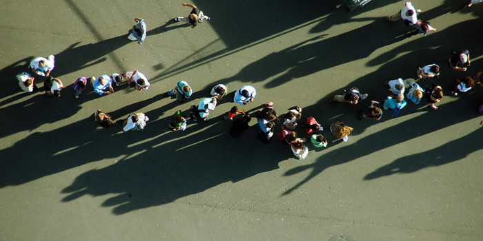 People in line