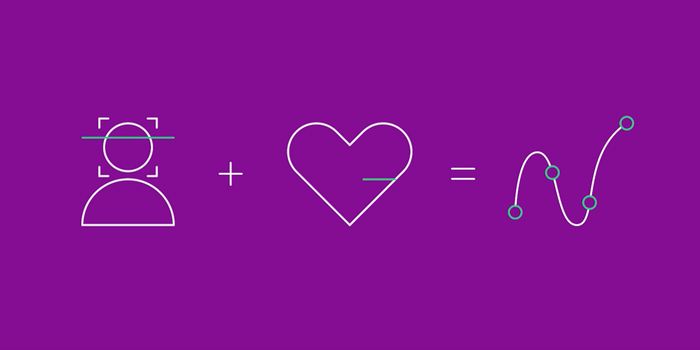 Illustration person heart and curve