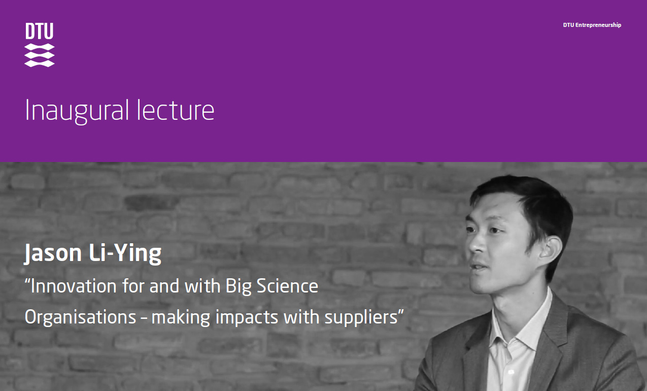 Image showing invitation to inaugural lecture Jason Li-Ying