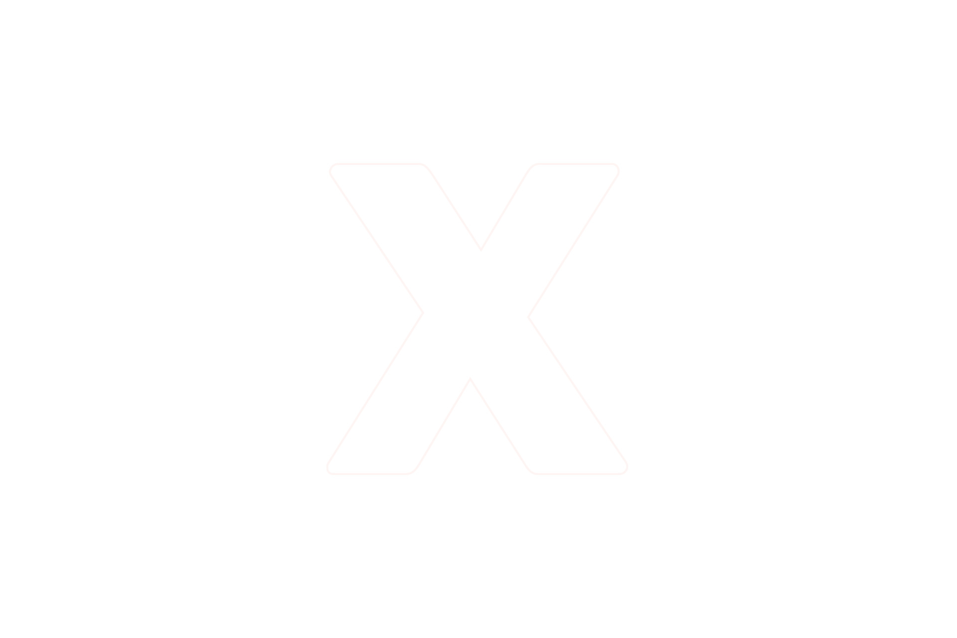 Pink X on white background