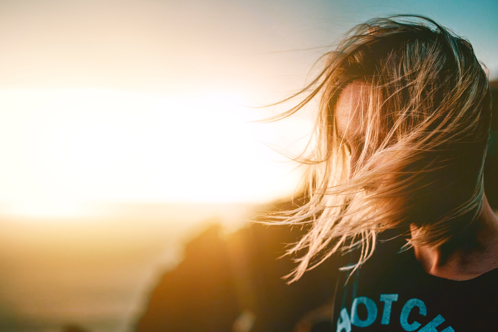 woman in sunlight